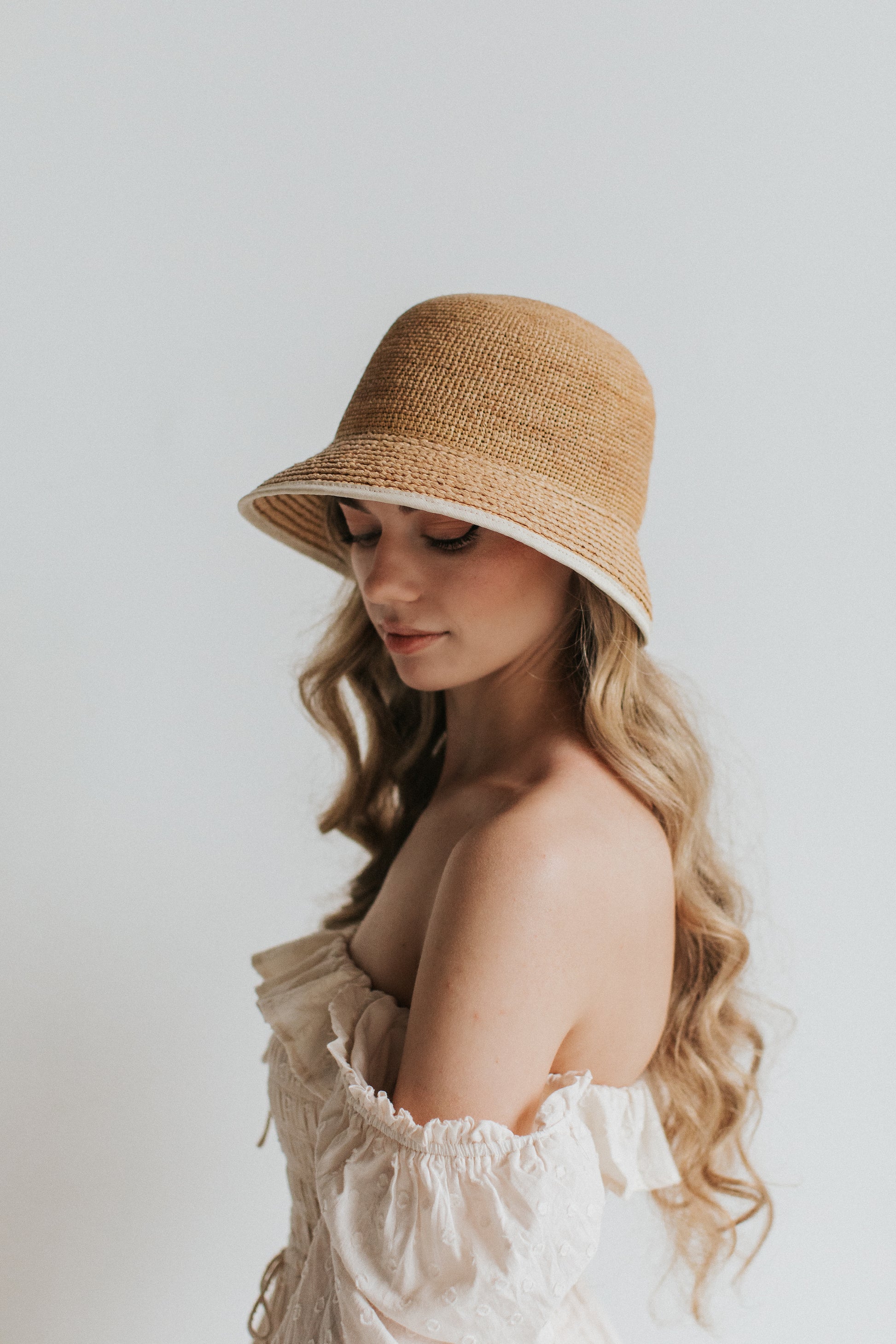 straw hat - bucket hat - straw bucket hat - wear the hat multiple ways - fashion hat - vacation hat - summer hat - beach hat - beach style - beach accessories - summer 