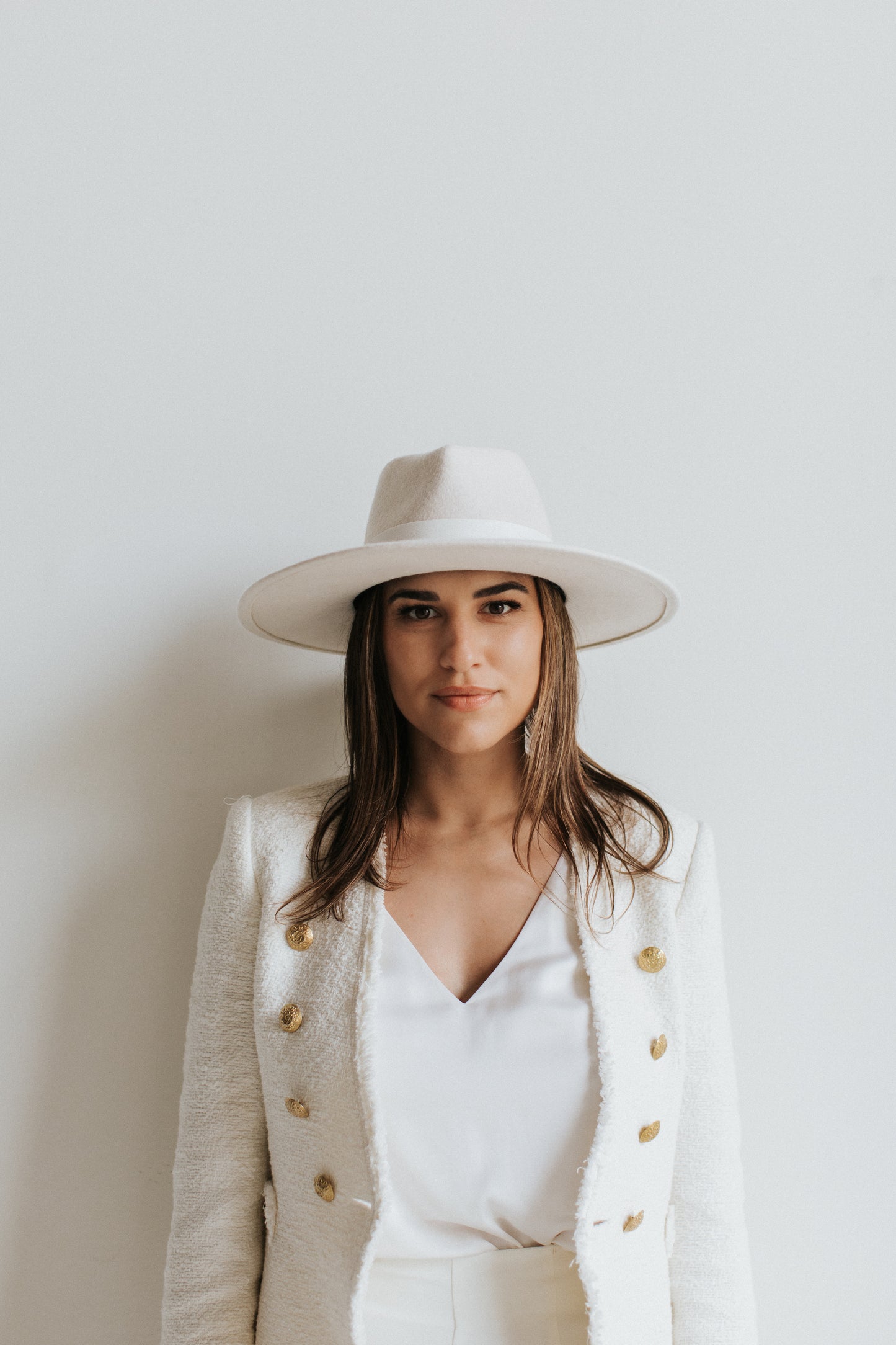 white fedora hat - bridal hat - white wool hat- australian wool fedora- luxury hat - white hat - white accessories - hats with affirmations - self love apparel - soleil -soleilhats 