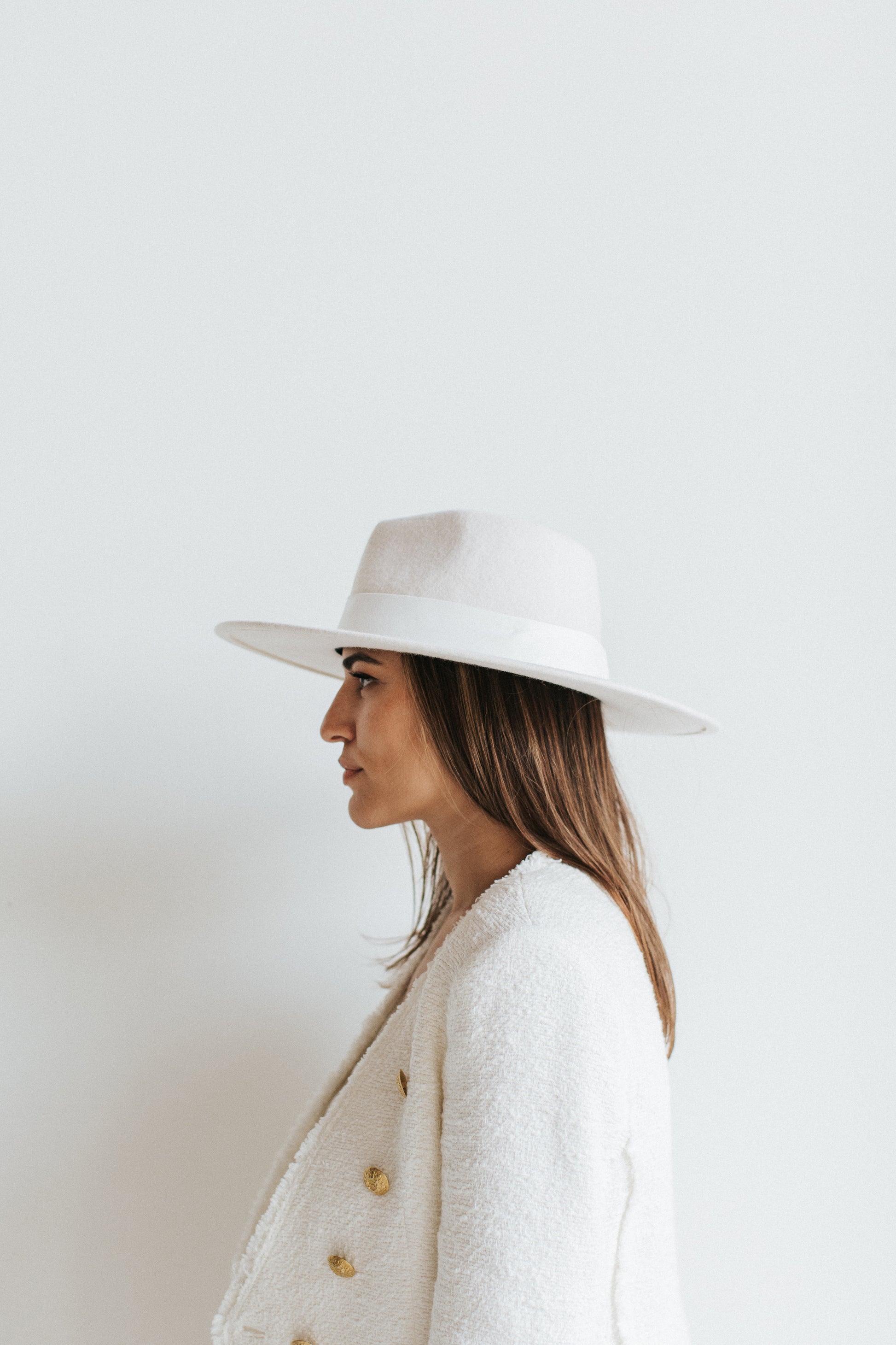 white fedora hat - bridal hat - white wool hat- australian wool fedora- luxury hat - white hat - white accessories - hats with affirmations - self love apparel - soleil -soleilhats 