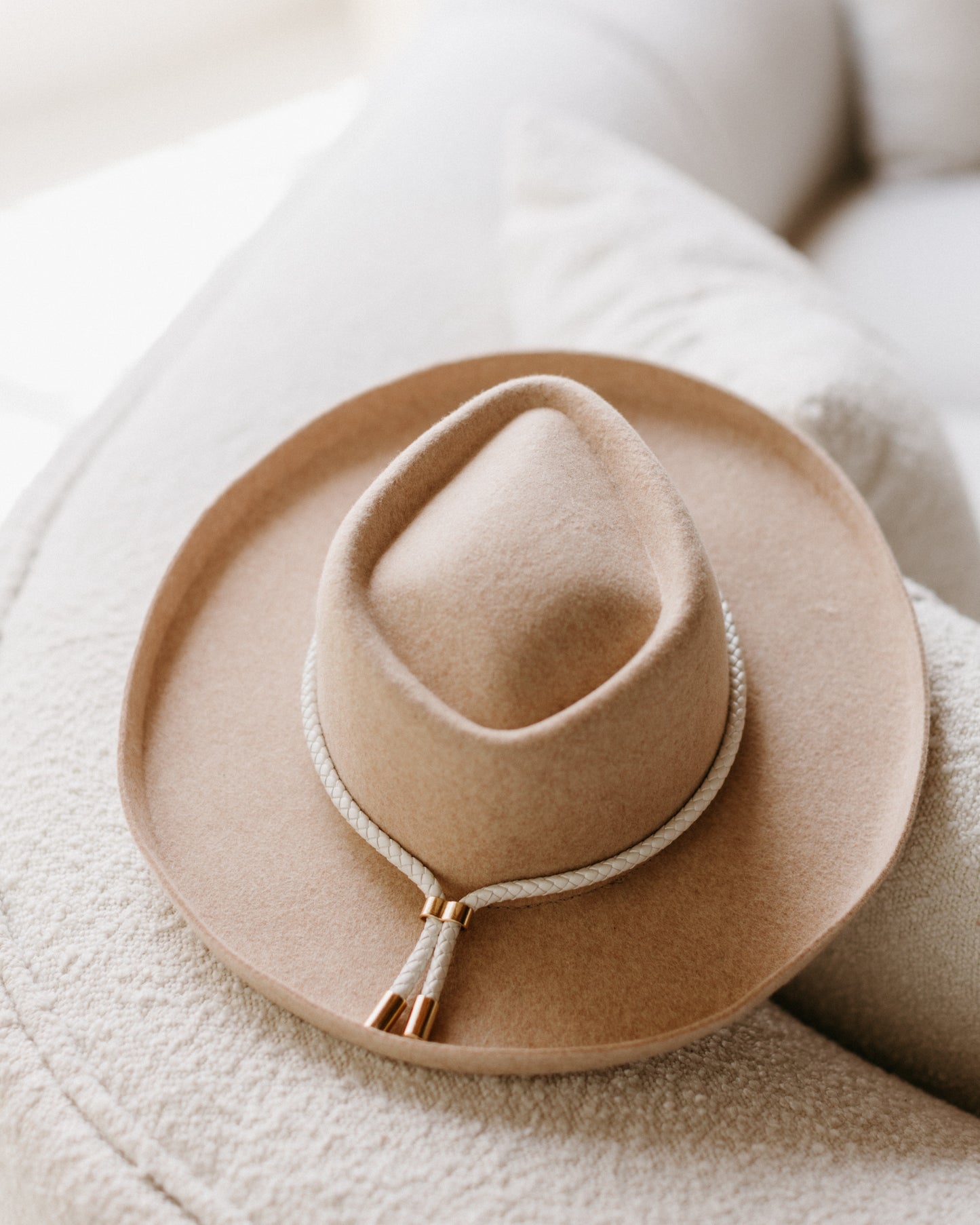 neutral hat - australian wool fedora - australian fedora - beige hat - western hat - beige fedora - Soleilhat -Soleil - Love Soleil - self- love - hats with affirmations